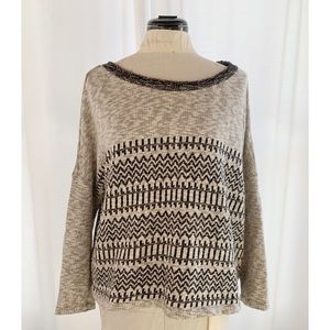 Ecote geo knit sweatshirt sweater